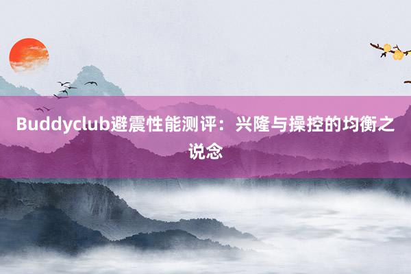 Buddyclub避震性能测评：兴隆与操控的均衡之说念